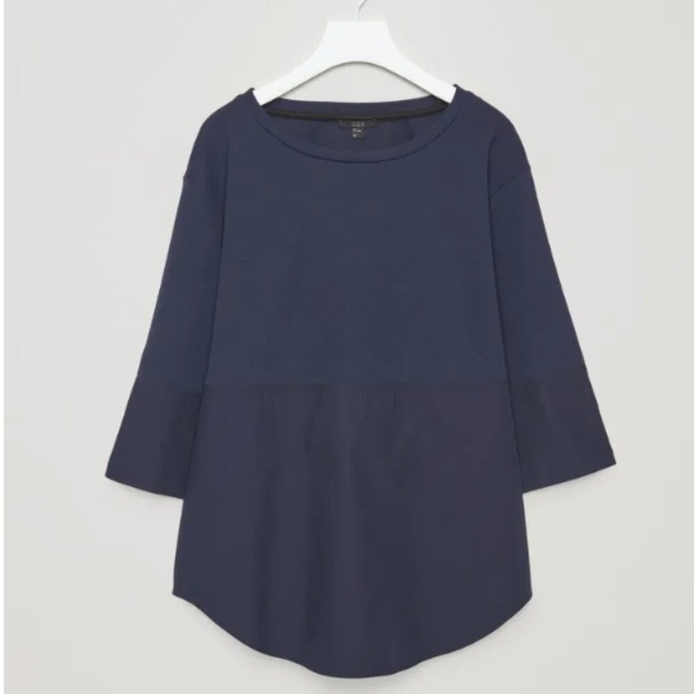 COS Two-Textured Navy Tunic - Small